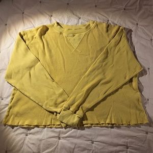 j. galt honey yellow waffle crewneck